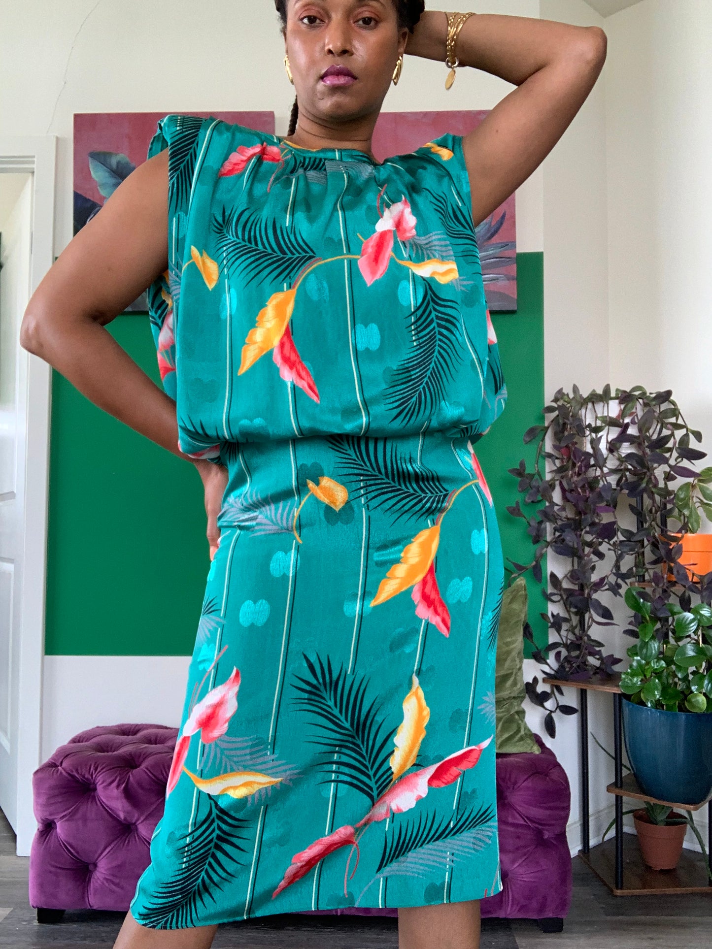 Vintage Tropical Dress