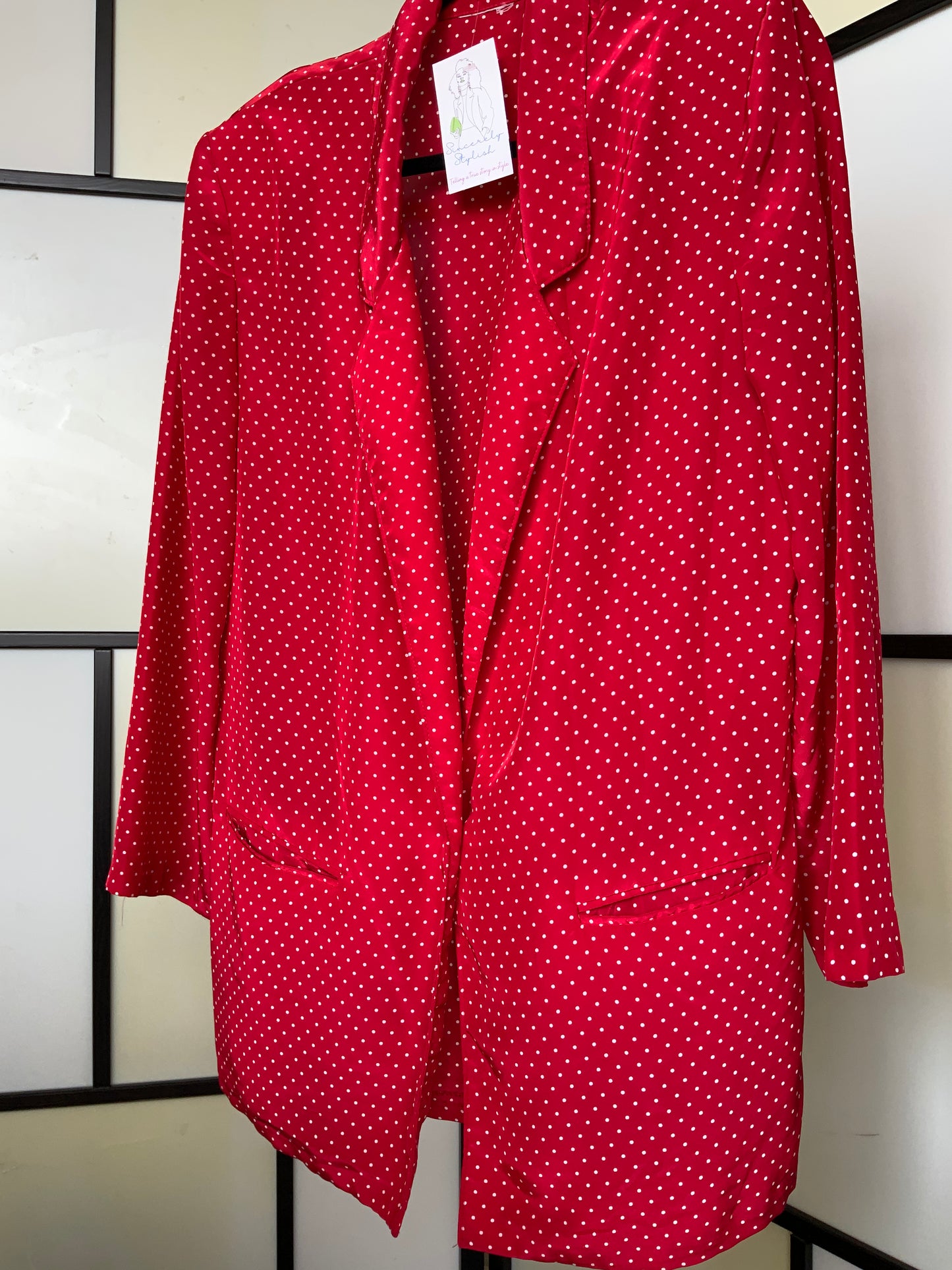 Classy Hauxe Vintage Polkadot Blazer